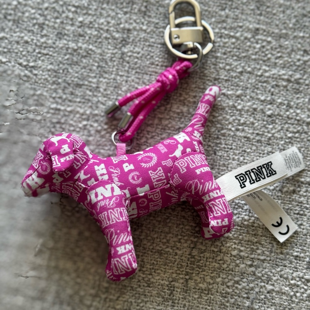 NWOT PINK Victoria’s Secret Dog Keychain